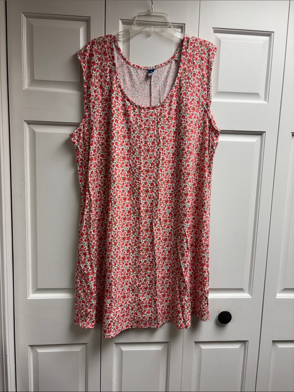 Old Navy Pink Floral Scoop Neck Dress